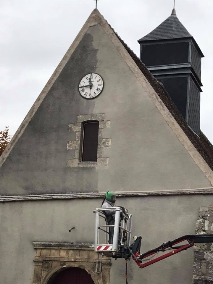 hydrogommage et restauration de monuments en pierre