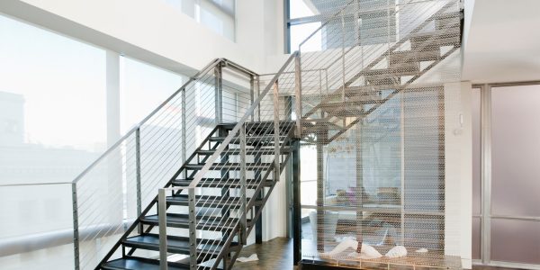 Metal Stairs Leading to Second Floor Metal Stairs Leading to Second Floor